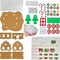 4E's Novelty Foam Gingerbread House Craft Kit (2 Pack), DIY 3D Christmas Crafts for Kids, Self-Adhesive Foam Stickers, Build & Decorate Holiday Craft Kit for Toddlers, Preschool & Kids